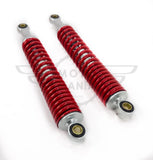 Rear Shock Absorbers Pair 330mm Red Honda Yamaha Suzuki Kawasaki