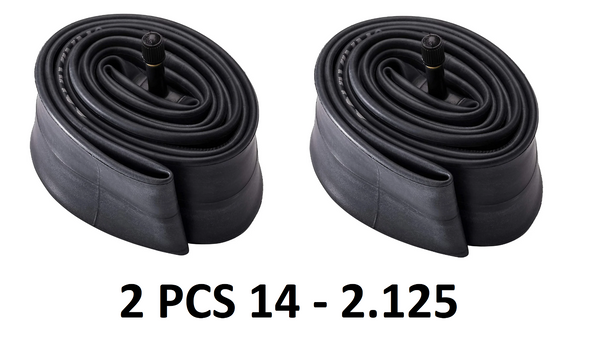 14 x 2.125 Rubber Inner Tube 14 inch Straight Valve Child Bicycle E bike X2 Pair