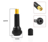 x4 PCS TR414 Tubeless Tyre Valve & Dust Caps Rubber Car Van Motorcycle Wheel