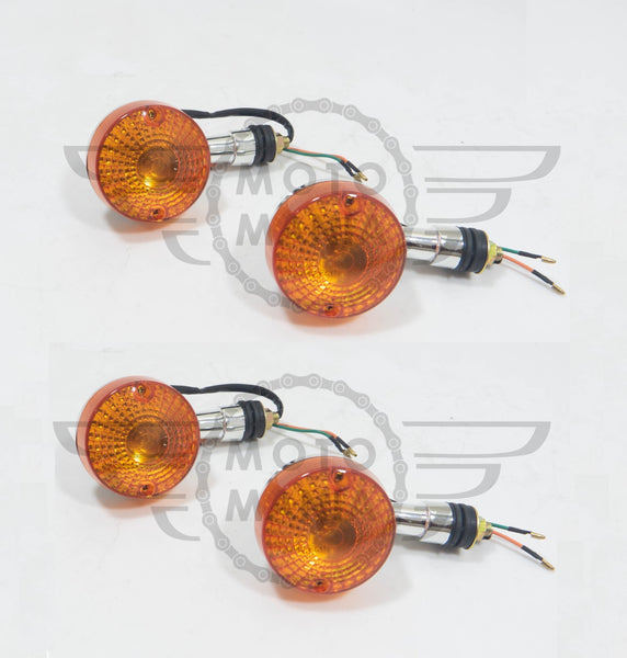 Front & Rear X4 Indicators Blinkers Turn Signals For Suzuki GN125 GN250