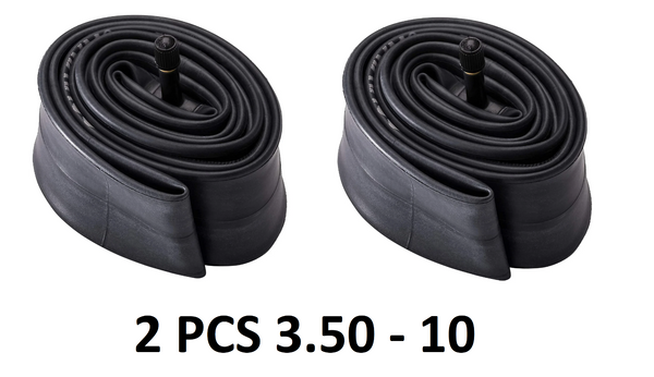 3.50-10 Rubber Inner Tube 3.50 x 10 in Straight Valve Mini Moto Pitbike X2 Pair