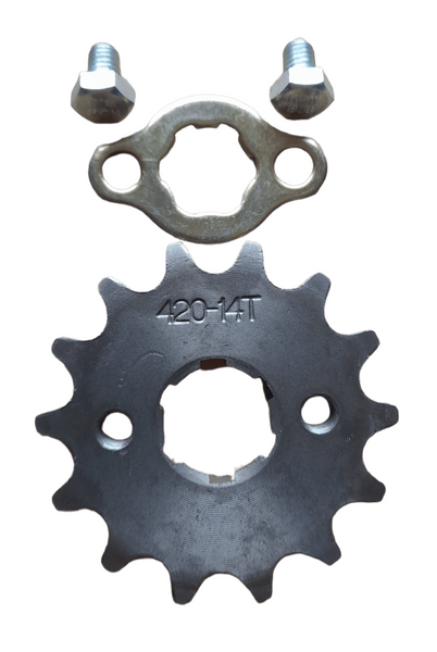 Front Chain Sprocket 420 20mm 14T Pit bike Lifan  Plate + Bolts  