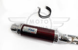 Stainless Steel Exhaust Honda C90 C50 C70 12v Pitbike Lexmoto YX Red
