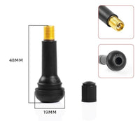 x10 PCS TR414 Tubeless Tyre Valve & Dust Caps Rubber Car Van Motorcycle Wheel