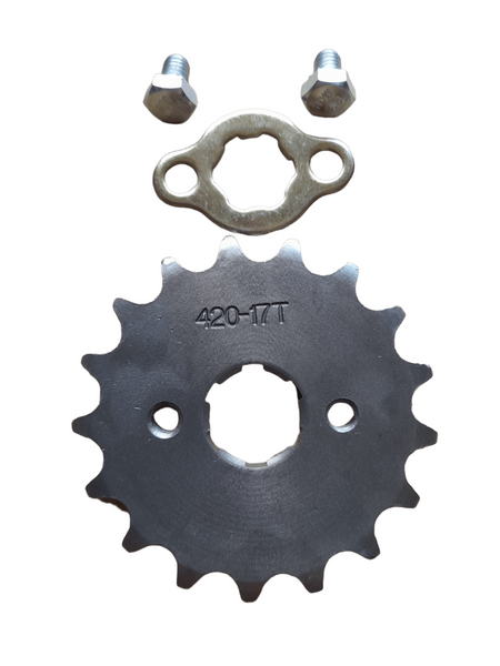 Front Chain Sprocket 420 20mm 17T Pit bike Lifan Plate + Bolts   
