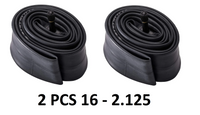 16 x 2.125 Rubber Inner Tube 16 inch Straight Valve Child Bicycle E bike X2 Pair