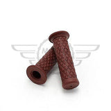 Dark Brown Motorcycle Bike Hand Grips 7/8" 22mm Pitbike Brat Cafe Racer YBR GN C