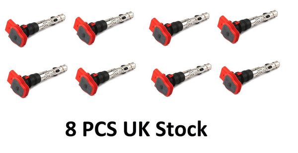 X 8 Genuine NGK U5024 / 48088 Ignition Coil VW Audi S4 4.2L 2003-2009