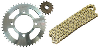 Gold Chain and Sprocket Set For Suzuki GZ125 MARAUDER 1998-2011 428H Heavy Duty