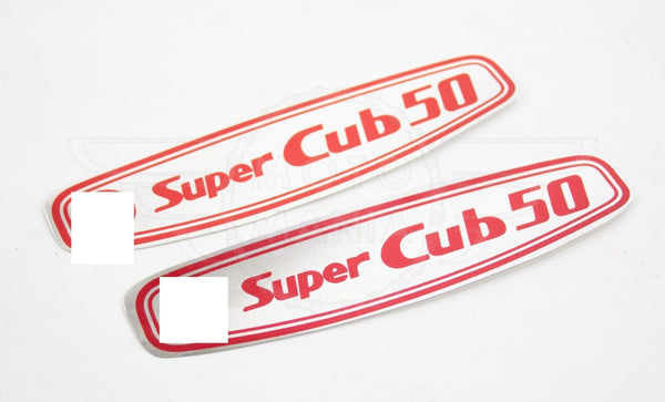 X2 Honda Super Cub Tank Badge C50 C100 Red