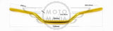 Aluminum Handlebar Handle bar Honda MSX125 Grom Gold