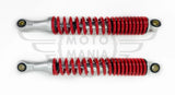 Rear Shock Absorbers Pair 330mm Red Honda Yamaha Suzuki Kawasaki