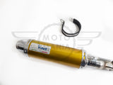 Stainless Steel Exhaust Honda C90 C50 C70 12v Pitbike Lexmoto YX Yellow