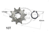 Front Chain sprocket 428 17mm 10T  Honda C50 C70 C90 Pitbike YX125 YX140 YX160