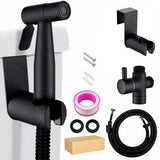 Toilet Spray Bidet Bum Gun Douche Hygienic Stainless Steel Set Black