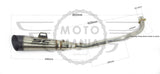 Universal Stainless Steel Exhaust Honda C90 C50 C70 12v Pit bike Lexmoto YX Blue