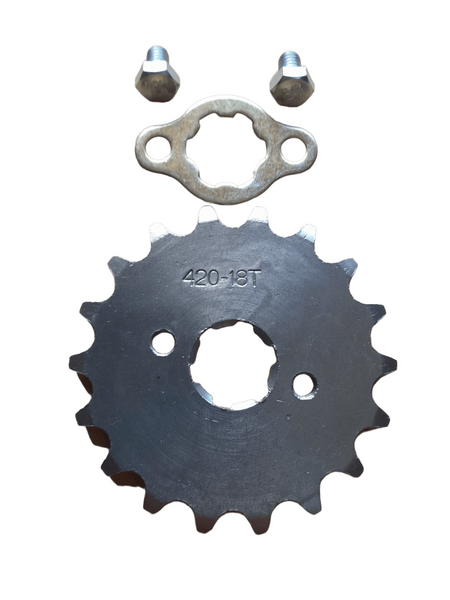 Front Chain Sprocket 420 20mm 18T Pit bike Lifan Plate + Bolts    