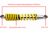 Motorcycle Rear Shock Pair Yellow X2 310mm Honda Yamaha Suzuki