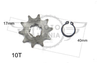 Front Chain sprocket 428 17mm 10T  Honda C50 C70 C90 Pitbike YX125 YX140 YX160