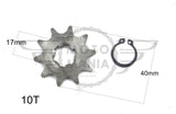 Front Chain sprocket 428 17mm 10T  Honda C50 C70 C90 Pitbike YX125 YX140 YX160
