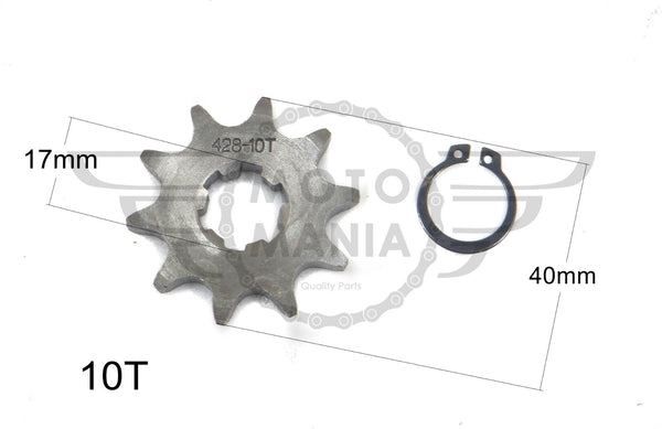Front Chain sprocket 428 17mm 10T  Honda C50 C70 C90 Pitbike YX125 YX140 YX160