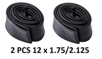 12x1.75/2.125 Rubber Inner Tube 12 in Straight Valve Bicycle Childrens E bike X2