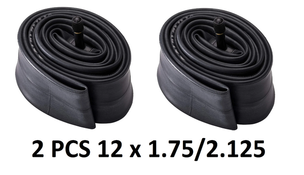 12x1.75/2.125 Rubber Inner Tube 12 in Straight Valve Bicycle Childrens E bike X2