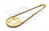 Chain & Sprocket set Honda C50 C70 C90 Lifan Upgrade Gold 428HD