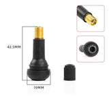 x100 PCS TR413 Tubeless Tyre Valve & Dust Caps Rubber Car Van Motorcycle Wheel