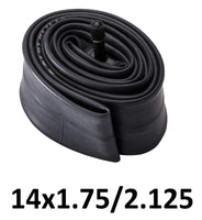 14x1.75/2.125 Rubber Inner Tube 14 inch Straight Valve Bicycle Childrens E bike