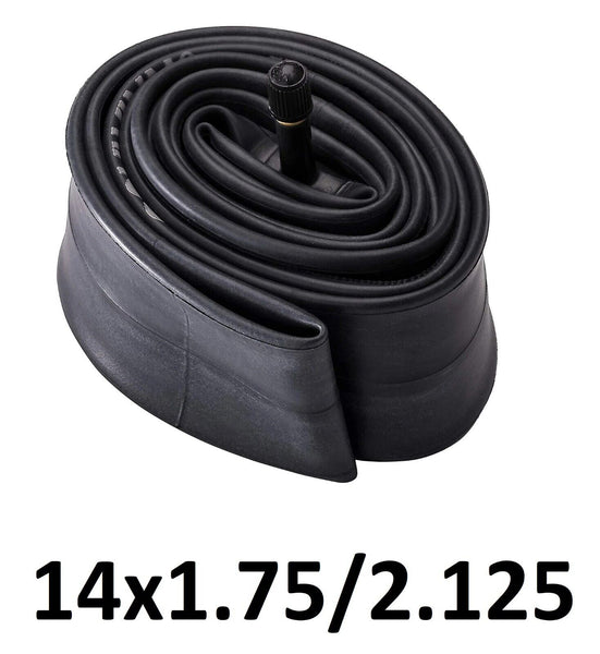 14x1.75/2.125 Rubber Inner Tube 14 inch Straight Valve Bicycle Childrens E bike