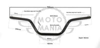 Handlebar Handle bars 22mm 7/8" 70cm pit bike Honda CG125 Black