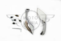 Universal Mirror set Silver 8/10mm Honda Yamaha Suzuki