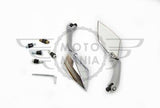 Universal Mirror set Silver 8/10mm Honda Yamaha Suzuki