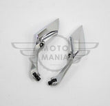 Universal Mirror set Silver 8/10mm Honda Yamaha Suzuki